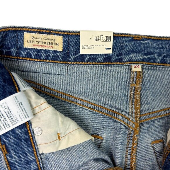 Levi’s Premium Iconic Long Denim Maxi Skirt Blue Women’s 24 / 00 / XXS NWT - Picture 7 of 15